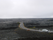 road through lava field