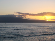 Maui sunset, taken from Longhi's restaurant in Lahaina