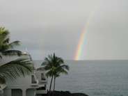 rainbow from Big Island hotel room