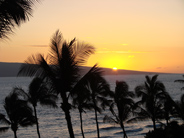 Maui sunset, taken from Maui hotel room