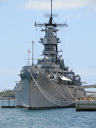USS Missouri, as seen from Arizona Memorial